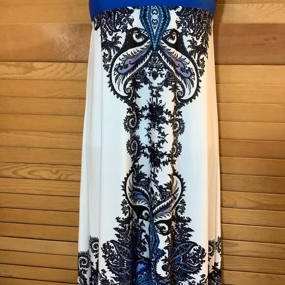 Venus Tube Dress Small White / Blue - Picture 3 of 10